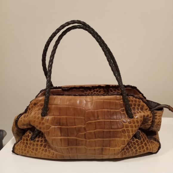 Furla Handbags - FURLA Matte Finished Embossed Croc Tote/Weekender